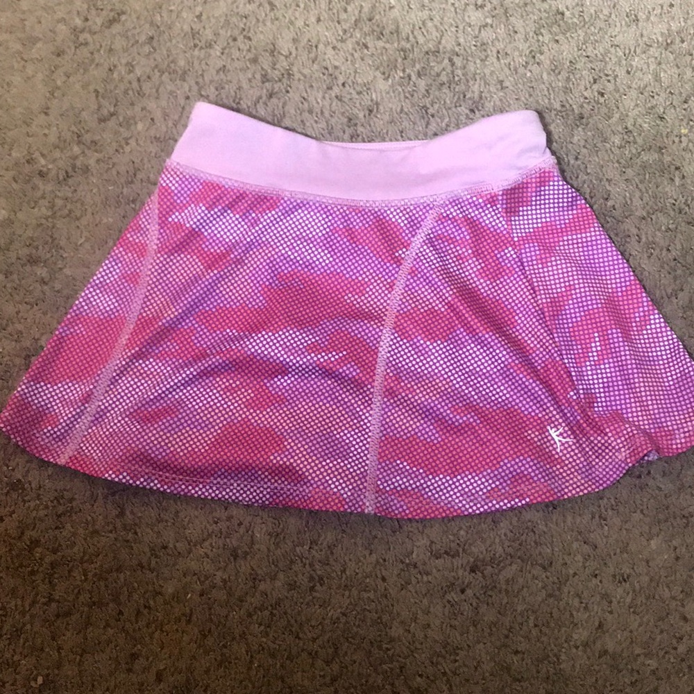 A pink and purple sport skirt
